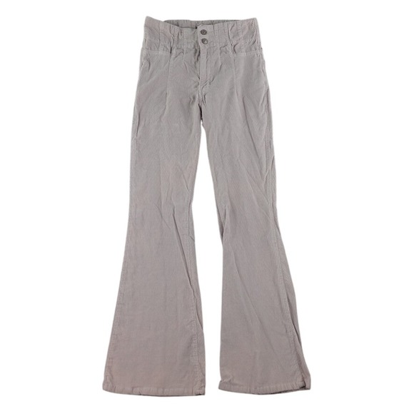 We The Free Pants - We the Free Pants Womens Beige 28X30 Jayde High Rise Flare Corduroy Bareback